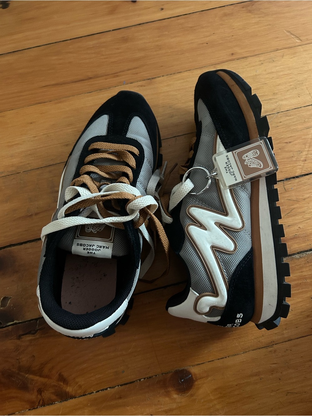 Marc Jacobs Womens The Jogger Suede Trim Lace Up Sneakers Multi 9 need insoles